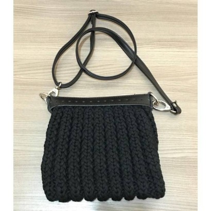 Φερμουάρ 22 cm με δέρμα & λουρί χιαστί