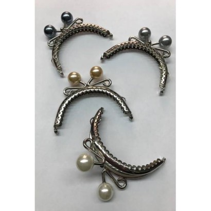 Μεταλλικό χερούλι με πέρλα 8,5cm