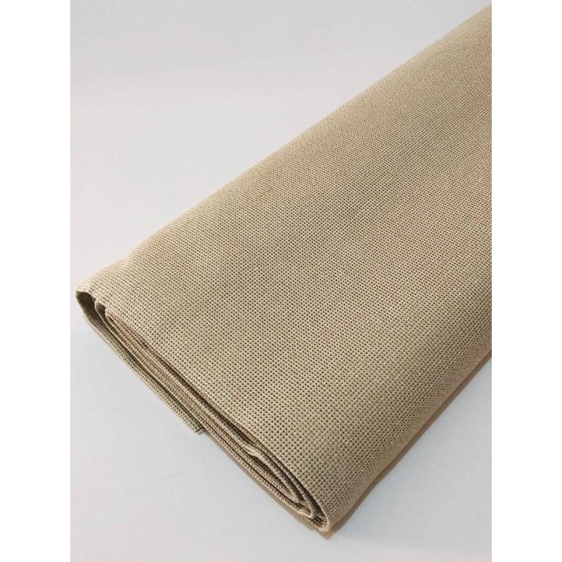 Etamine Fabric Medium ME Gold Thread Gray/beige