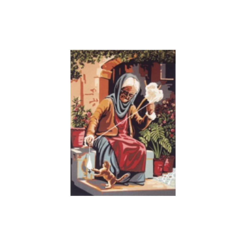 Η γιαγιά και το γατάκι