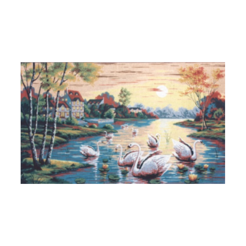 Κύκνοι στο ηλιοβασίλεμα