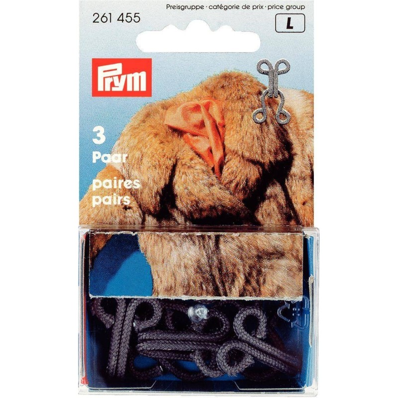 Hook And Eye Fastener Fur Gray