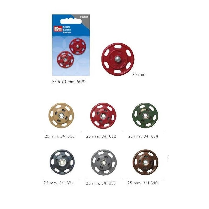 Metallikes Snap Fasteners 25mm