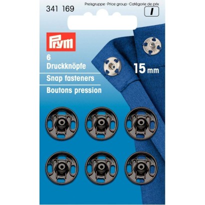 Snap Fasteners Metal 15mm