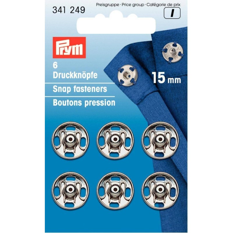 Snap Fasteners Metal 15mm