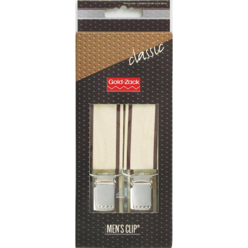 Τιράντες ανδρικές CLASSIC ΚΡΕΜ/ΚΑΦΕ