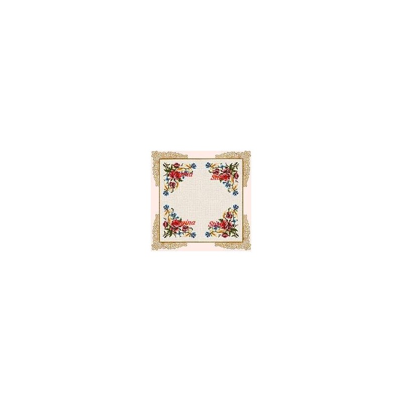 Table Square Cross Stitch Etamine Fabric Rose Agroloyloyda 80a9