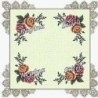 Table Square Cross Stitch Etamine Fabric Rose TO Triantafyllo 8002