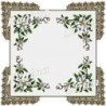 Table Square Cross Stitch Etamine Fabric Rose Almond Tree Pink 8011