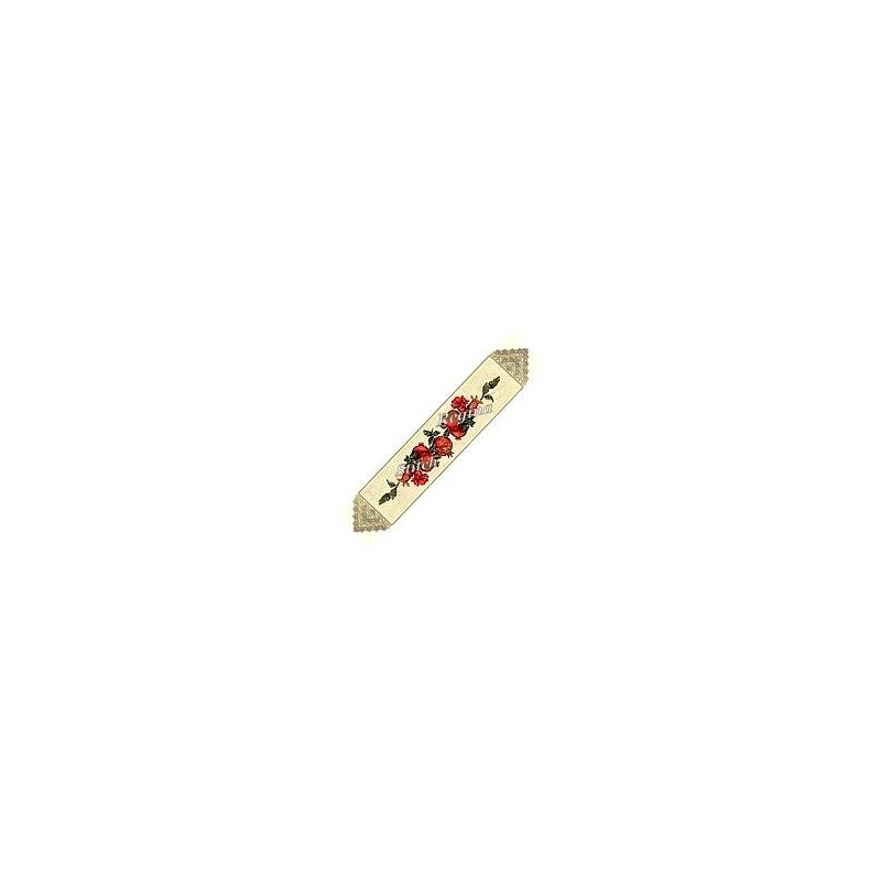 Table Runner Cross Stitch Etamine Fabric Rose TO Rodi 8301