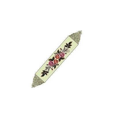 Table Runner Cross Stitch Etamine Fabric Rose TO Trian΄tafyllo 8302