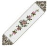 Table Runner Cross Stitch Etamine Fabric Rose Almond Tree Pink 8311