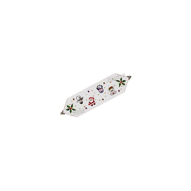 Table Runner Cross Stitch Etamine Fabric Rose Christoygenniatiko 8321